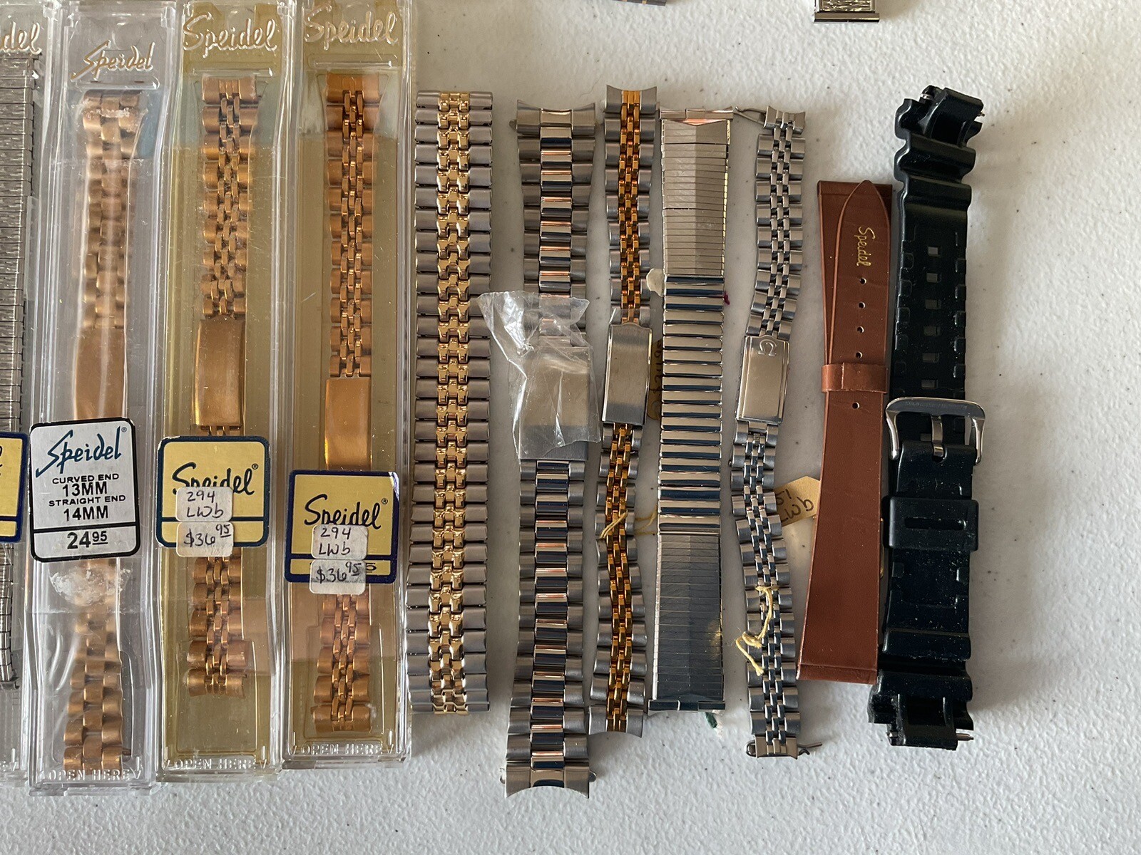 Vintage NOS Lot Of 65 Speidel TwistoFlex And One JB Watch Bands NOS