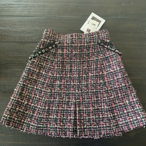 Chanel Tweed Multi-Color A-Line Skirt Size 36 Brand New W