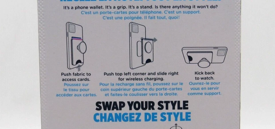 PopSockets Popwallet+ Cell Phone Wallet & Grip Stand Black New - PLEASE READ - Image 2 of 4