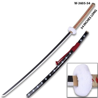 54'' One Piece Anime Surgeon of Death Doctor Trafalgar Law Red Wood Sword w/Plast