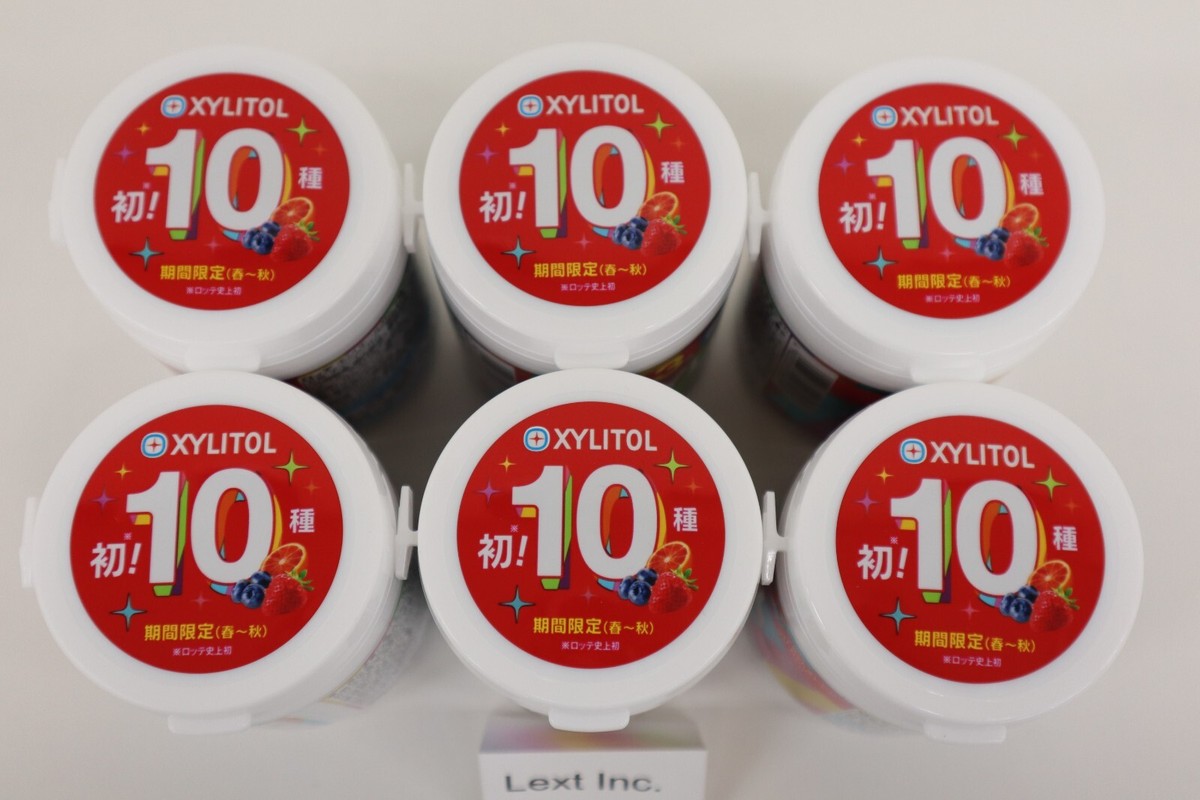 LOTTE XYLITOL Gum 7+X Fruit Flavor Assorted bottle【6bottles×133g