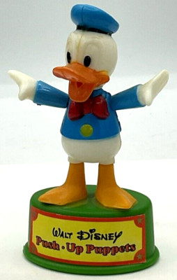 1977 Walt Disney Productions 4 in Donald Duck Push Up Puppet Hong Kong Gabriel