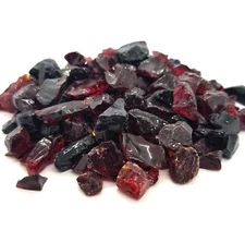 Red, Black Blend 1/2" - 1" Premium Large Fire Glass for Fireplace and Fire Pit