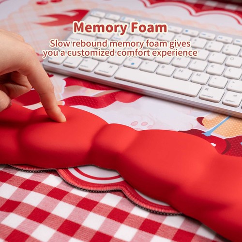 GeekShare Extended Mouse Pad Memory Foam Wrist Rest Non-Slip Cat's Milk Tea Shop - 第 4/11 張圖片