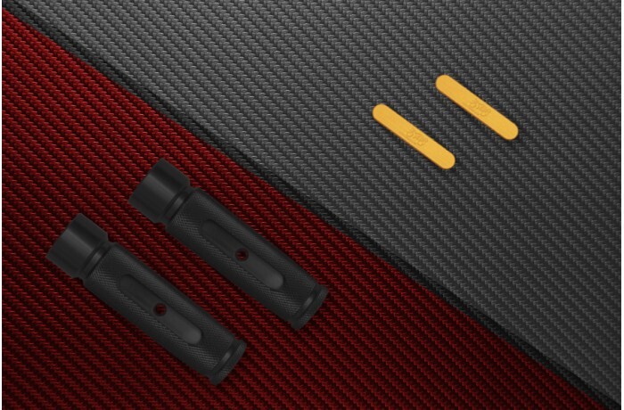 Black-Gold Pair of Rear Footpegs 9cm For YAMAHA YZF R125 R-125