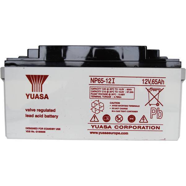 Yuasa NP65-12    Batteria al piombo 12 V 65 Ah Piombo-AGM (L x A x P) 350 x 174