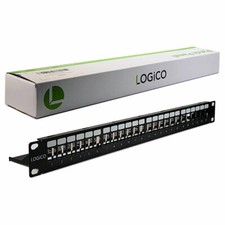Cat5e Cat6 UTP 24 Port Network LAN Blank Patch Panel 1U with cable management