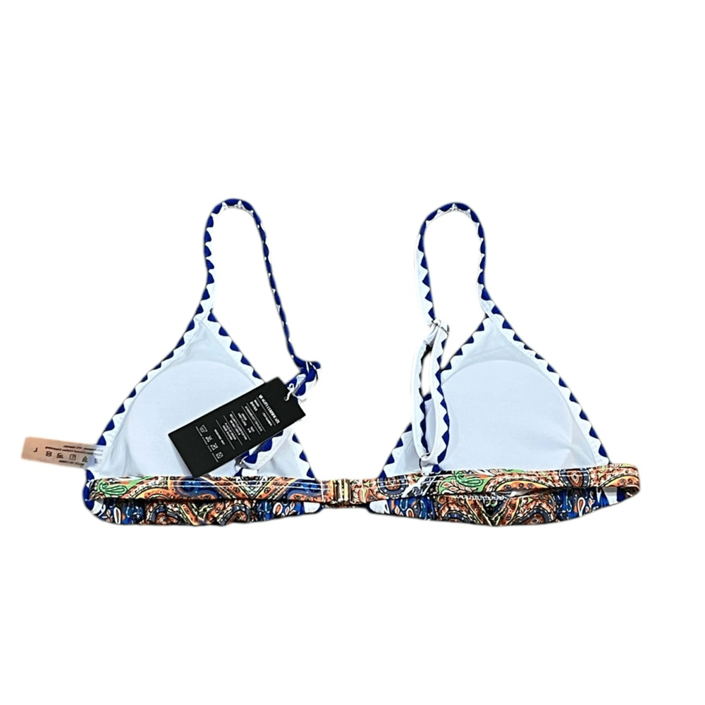 Bikinx Women's Triangle Slide Multicolor Bikini Top, Size L, NWT