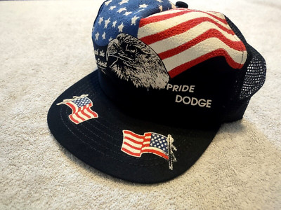 RARE New Vintage - Catch the Spirit USA Made Snapback Black Eagle Flag Hat/Cap