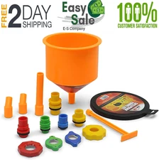 Easy Spill Free Funnel Kit Oil Coolant Fluid Change Burping Radiator Car Truck