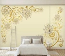 3D Yellow Pattern B61 Wallpaper Wall Mural Removable Self-adhesive Sticker Zoe