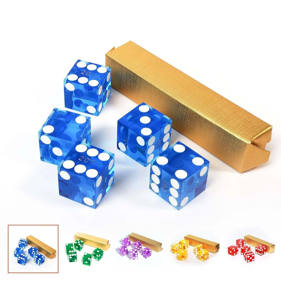 Juego de dados de grado casino de 19 mm con números de serie coincidentes (varios colores disponibles) Foto 2 de 4