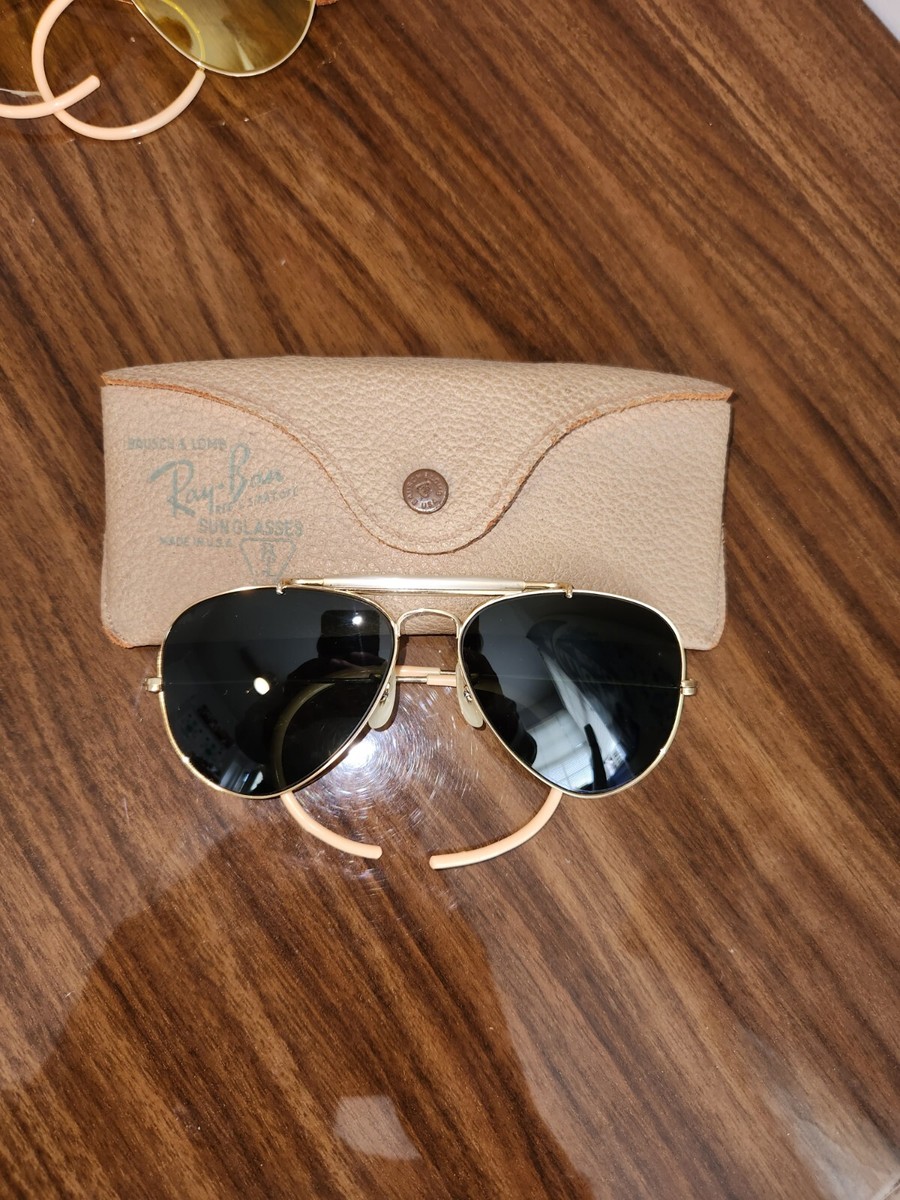 小物 Ray-Ban Aviator sunglasses archive y2k 1940's Vintage Ray-Bans Cobra Style B&L 1/10 12K Gold GF USA