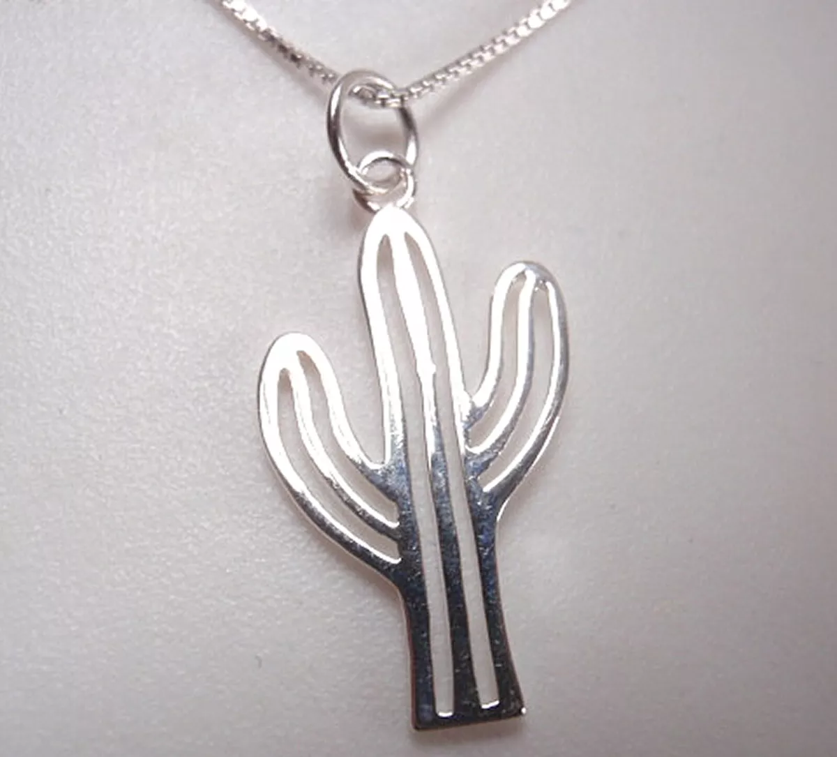 Sterling silver cactus necklace sale