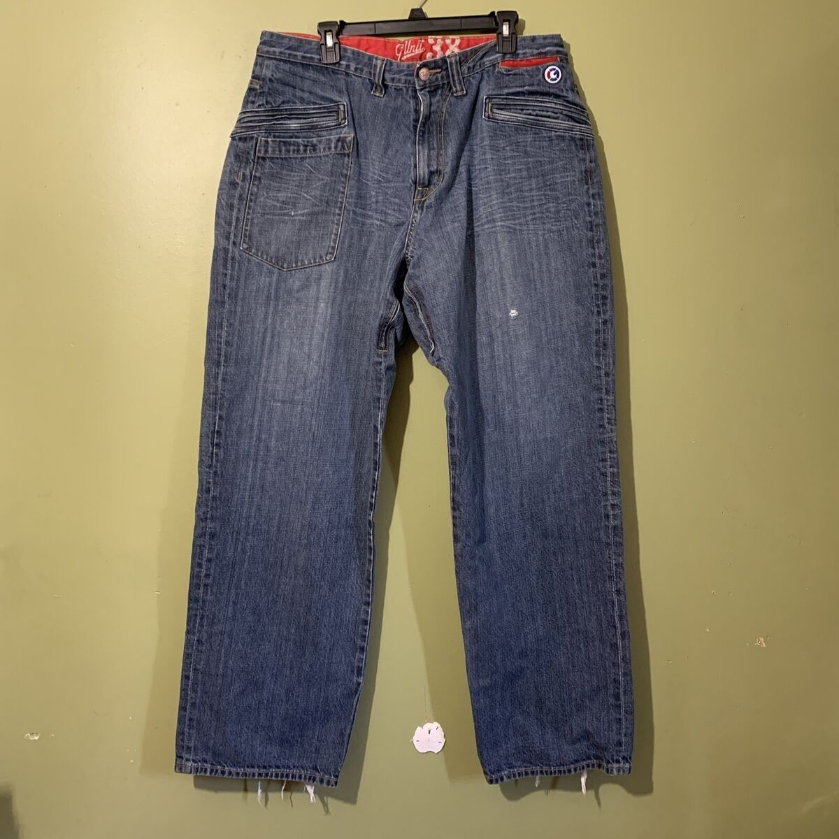 G - UNIT Vintage Jeans 38 / 34 Denim Crotch Zipper 50 Cent G - UNIT Vintage Jeans 38 / 34 Denim Crotch Zipper 50 Cent