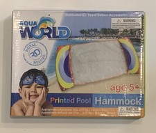 AQUA WORLD Printed Pool Rainbow Hammock Water Pool Float Outdoor Age 5 NEW