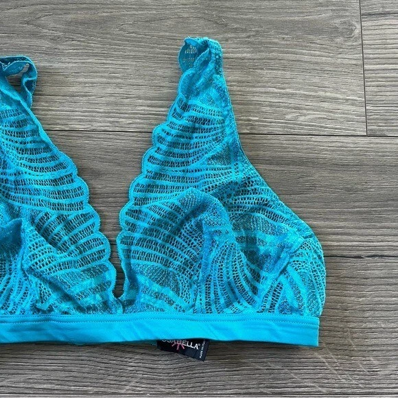 Cosabella Women Teal Bralette Unlined Made in Italy Hook Eye Closure Size Medium - Image 2 of 4