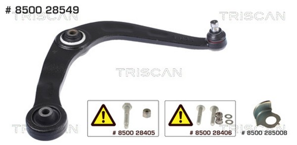 Querlenker Dreieckslenker Triscan 8500 28549 FüR Peugeot 206 2A SW 2E Van CC 2D-image