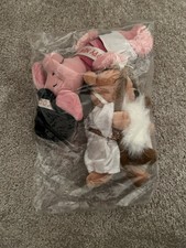 NIB Disney Store Bean Bag Plush 8" Piglet Baby New Year  Pooh Father Time 2001