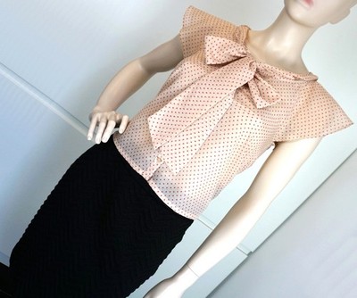 DIVIDED by H&M Damen Bluse Shirt Tunika Blogger Boho Polka Dots Gr 34 wie NEU