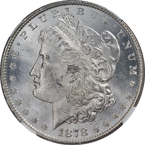 1878-P 8TF Morgan Silver Dollar NGC MS62 Blast White Great Eye Appeal
