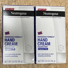 2x Neutrogena Norwegian Formula Fragrance Free, Glycerin-Rich Hand Cream 2 Oz ea