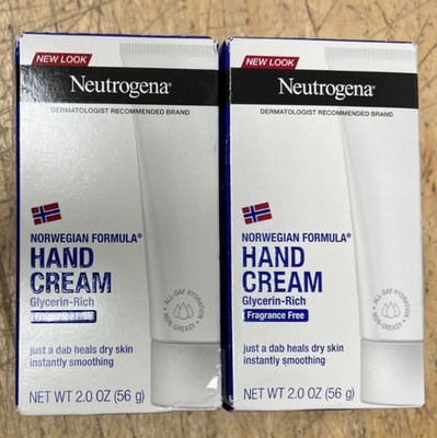 2x Neutrogena Norwegian Formula Fragrance Free, Glycerin-Rich Hand Cream 2 Oz ea
