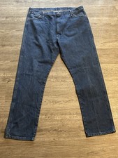 VTG Wrangler Jeans Mens 42x32 Dark Blue Denim Western Cowboy Cut Rodeo 13MWZPW