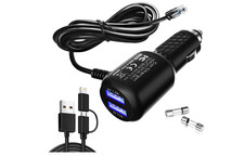 Radar Detector Power Cord,for Uniden Escort Dual USB Port Charger 6.5ft  RJ11 