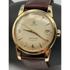 Vintage Omega Seamaster Calendar 2849 Gold-Filled 34mm Watch Brown Leather Strap