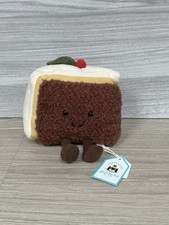 Jellycat Amuseables slice of Christmas Cake Retired With Paper Tags