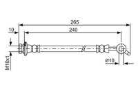 Bosch Bremsschlauch AußEn, Hinterachse, Rechts U.A. FüR Nissan, Renault