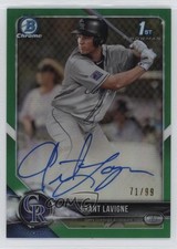 2018 Bowman Draft Chrome Pick Green Refractor 71/99 Grant Lavigne Auto zr9