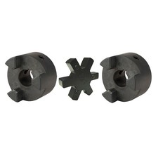 L095 7/8 X 7/8 Flexible 3-Piece L-Jaw Coupling Set  Buna-N NBR Rubber Spider