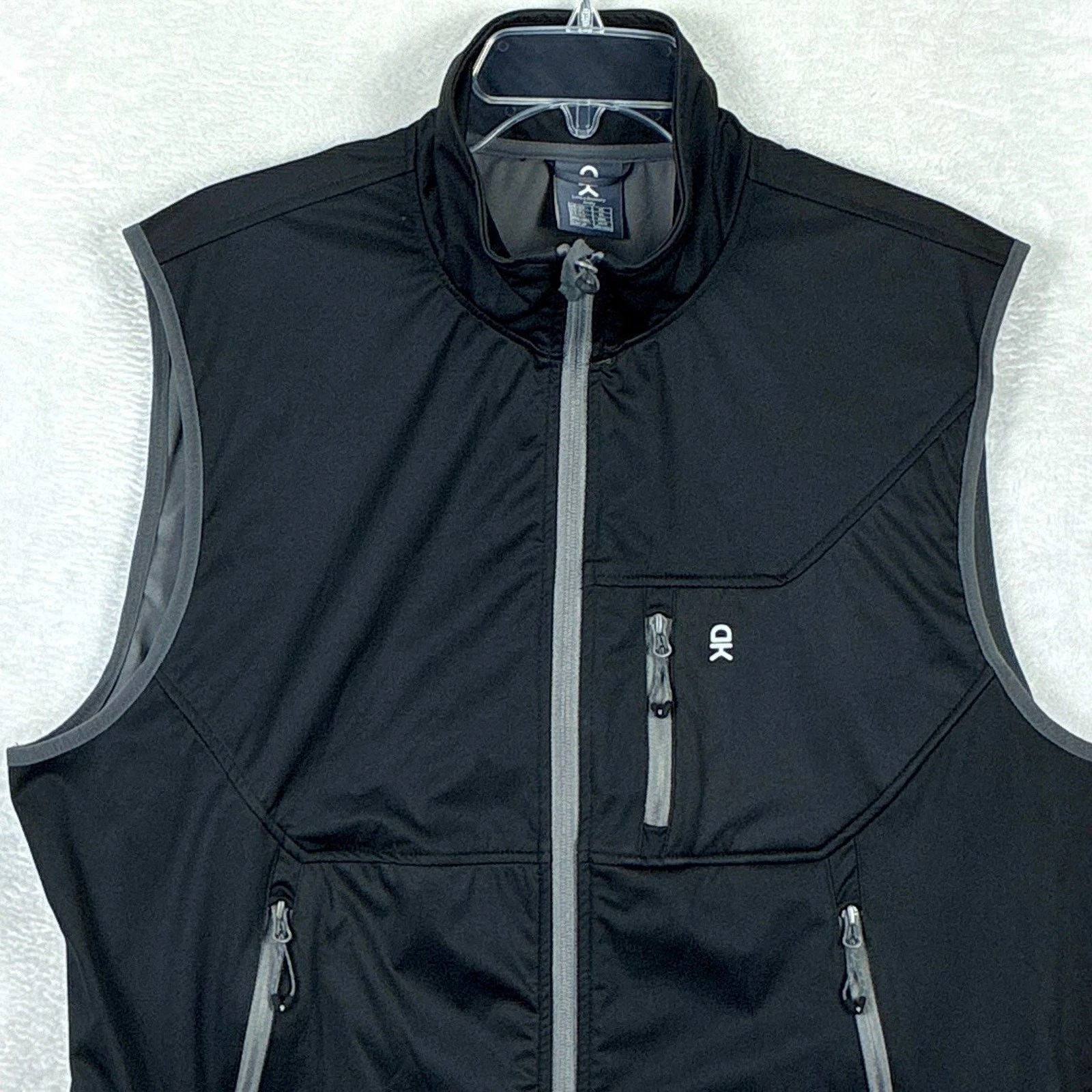 Little Donkey Vest Mens XL Black Andy Lightweight Softshell Full Zip Running