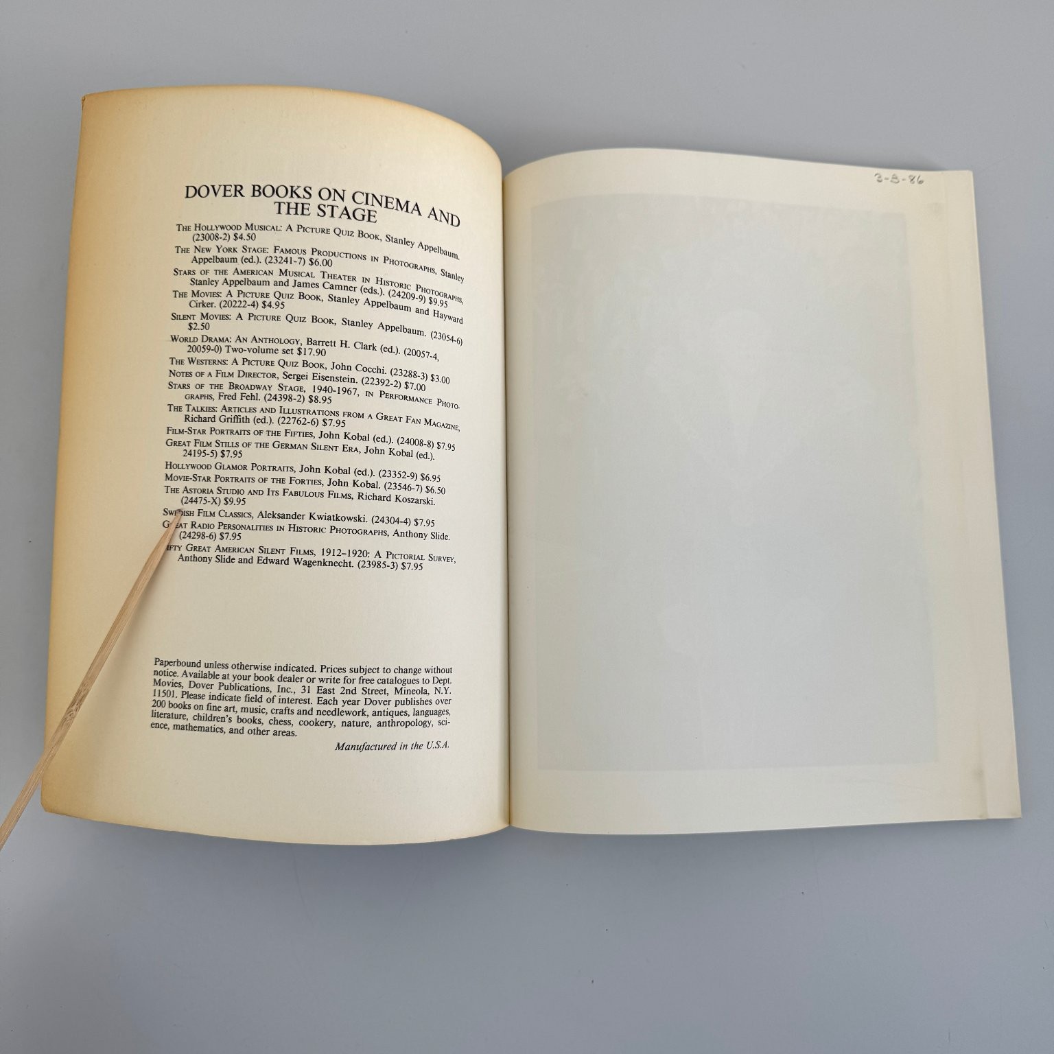 Fifty Classic British Films 1932-1982 Anthony Slide 1985 Paperback Dover