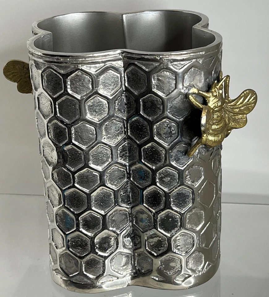 Enfriador de vino Culinary Concepts Gold Bee Honeycomb Foto 3 de 4