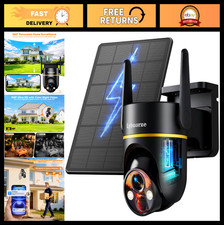 4MP 5G/2.4GHz Solar Security Camera - Wireless, 360  PTZ, Color Night Vision, AI