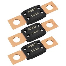 3 PCS 100A MEGA Fuse, 100 Amp, High Current Bolt Mount, Automotive, AMG, Car