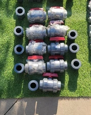 LOT OF 8 New 2" Slip/FPT PVC TRUE UNION BALL VALVE e SPRINKLER IRRIGATION