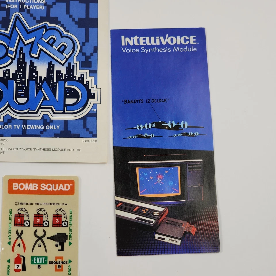 Bomb Squad (Intellivision, 1982) For Intellivoice Complete CIB Tested VG W Box - Image 4 of 4