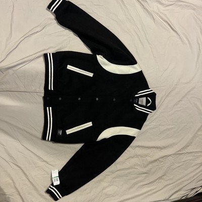 Hudson Varsity Jacket Black and White Men's Size Large