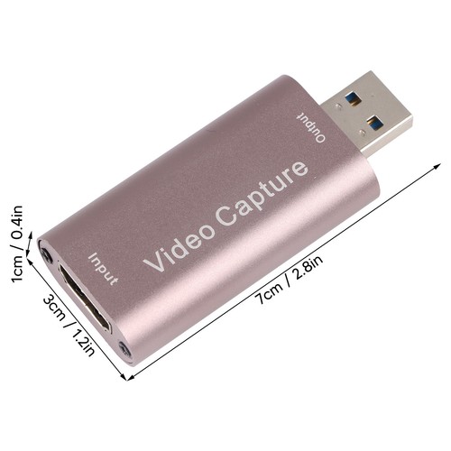 Video Capturing Card 1080P 60Hz Usb Interface Hd Input Aluminum Alloy Cam AM - Afbeelding 15 van 22