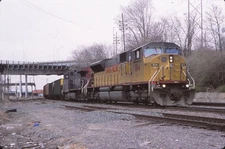 Original Fuji RR Slide UP Union Pacific SD9043MAC #8114  Fort Benjamin Harrison