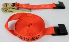 2" Flat Hook Cargo Ratchet Strap - Length and Color Options