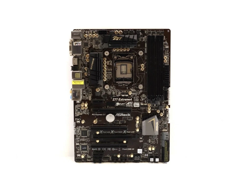Placa-mãe ASRock Z77 Extreme 4 DDR3 LGA 1155 com escudo de E/S testado funcionando - Imagem 4 de 4