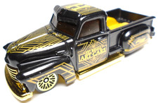 2019 HOT WHEELS ART CARS LA TROCA H BLACK 1:64 DIECAST 3 1/8" PICKUP TRUCK GOLD