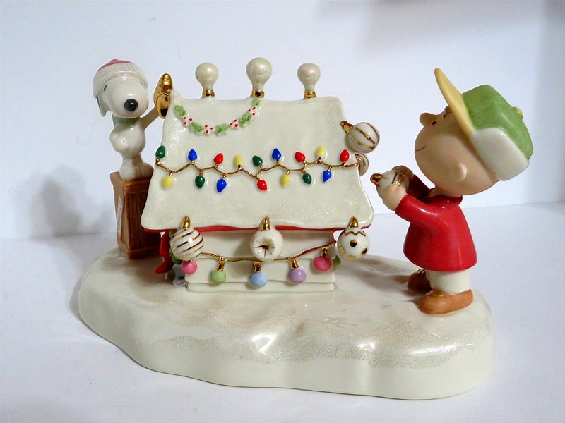  PEANUTS CHARLIE BROWN LENOX SNOOPYS CHRISTMAS CELEBRATION MUSIC BOX FIGURE 2006