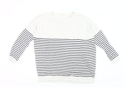 Weißer Pullover Pulli Damen UK Größe L Linea Weekend