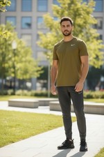 Nike Mens Running Dri-FIT UV Miler Short-Sleeve Shirt - Green Reflect - XL - NWT